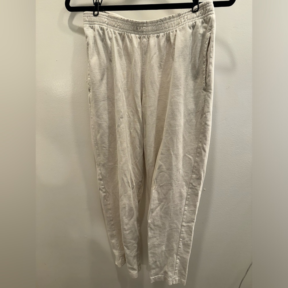 Los Angeles apparel white cropped cotton pants